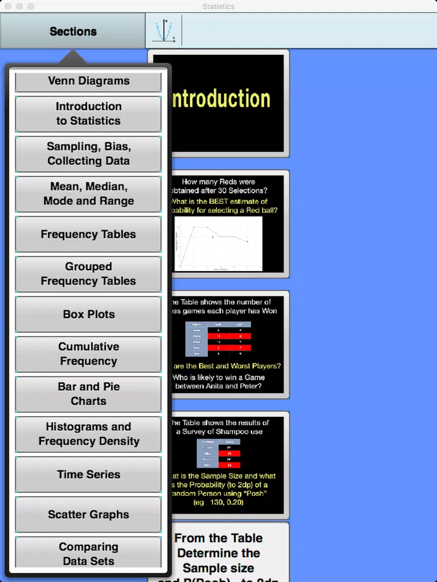 GCSE Stats and Probability iPad Screenshots