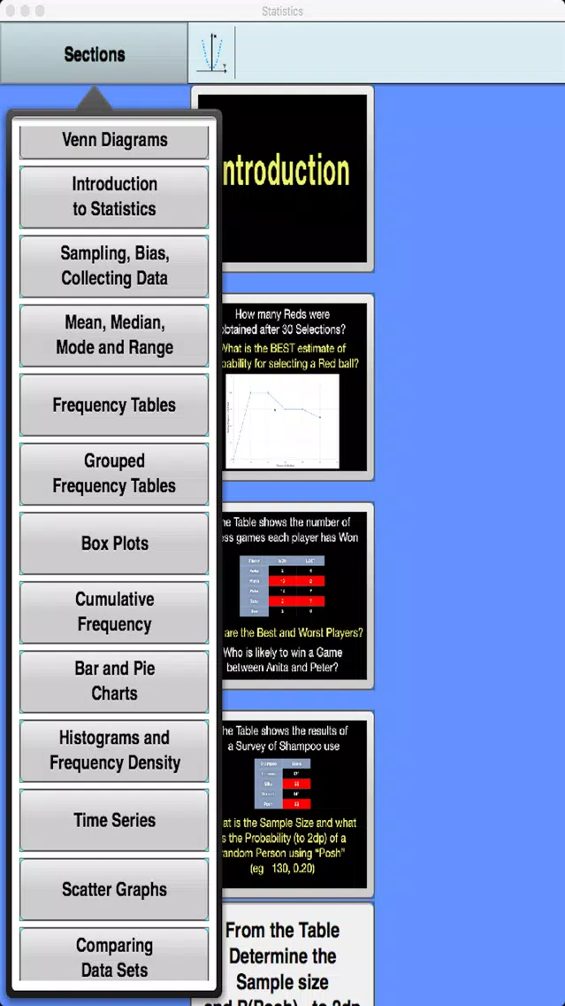 GCSE Stats and Probability Screenshots