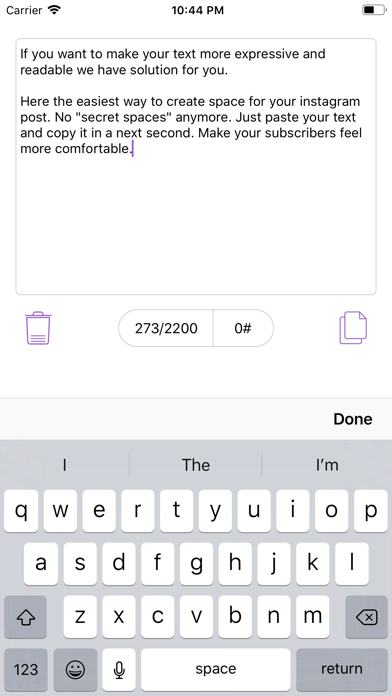 Скриншоты Paragraph for Instagram