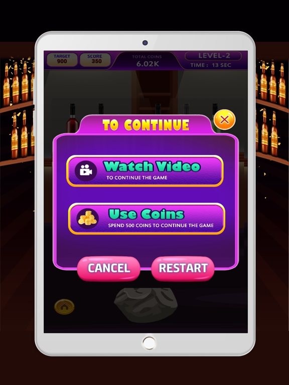 Bottle Shoot Game Forever iPad  スクリーンショット