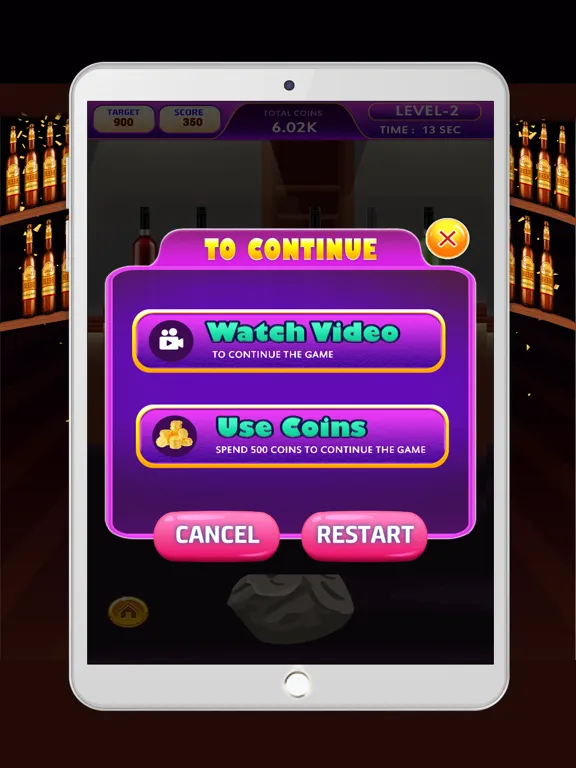 Bottle Shoot Game Forever iPad Screenshots