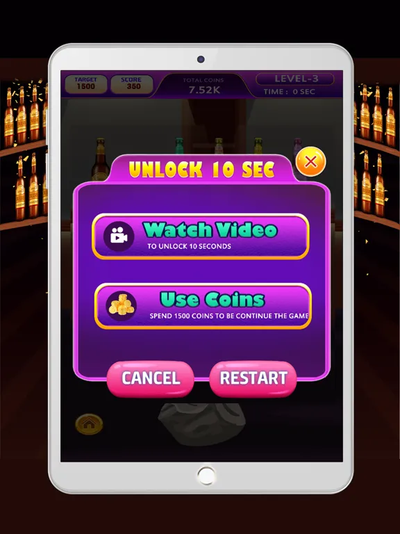 Bottle Shoot Game Forever iPad Screenshots