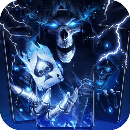 Blue Fire Skull