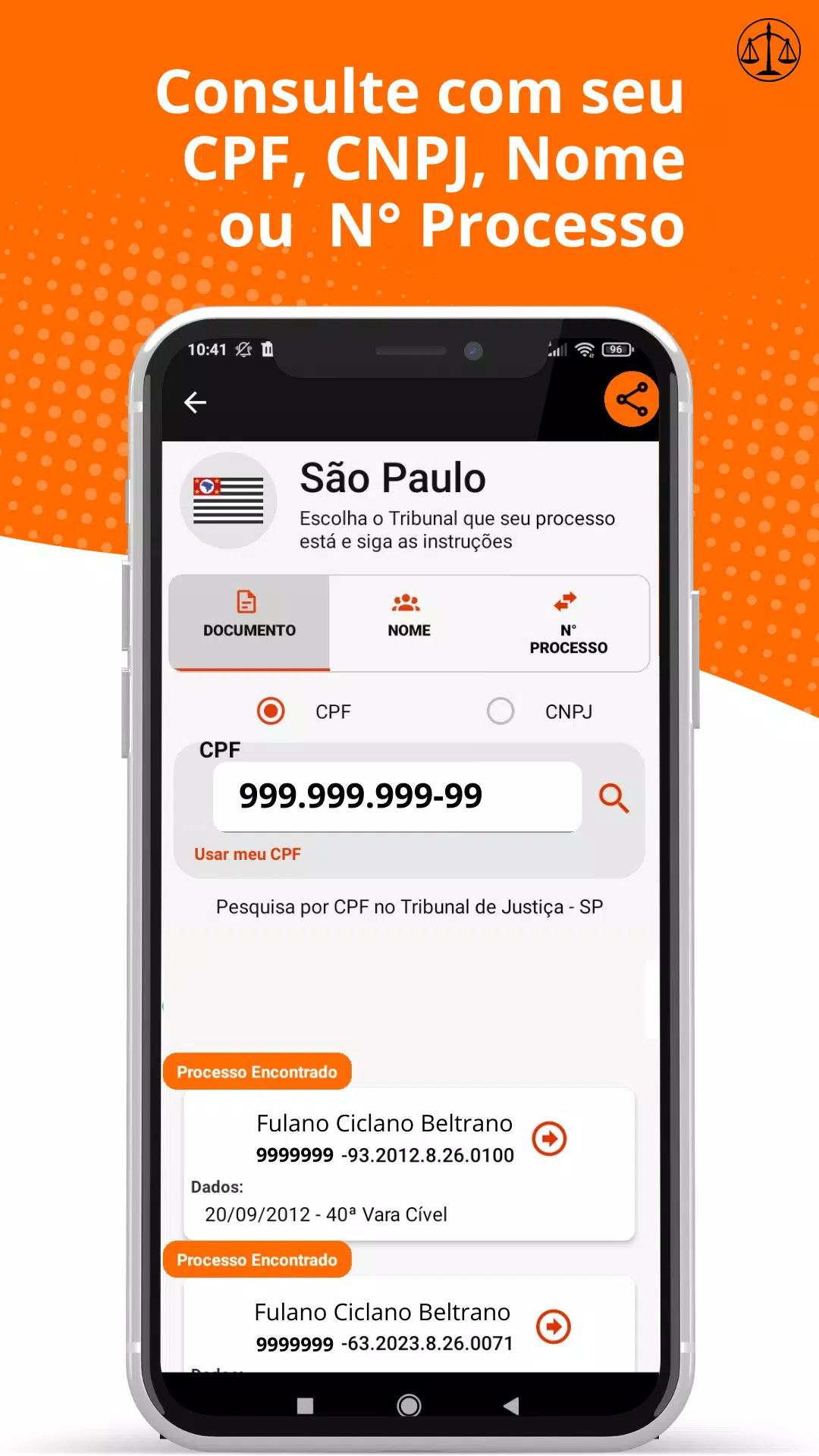 Consultar Processos سکرین شاٹس