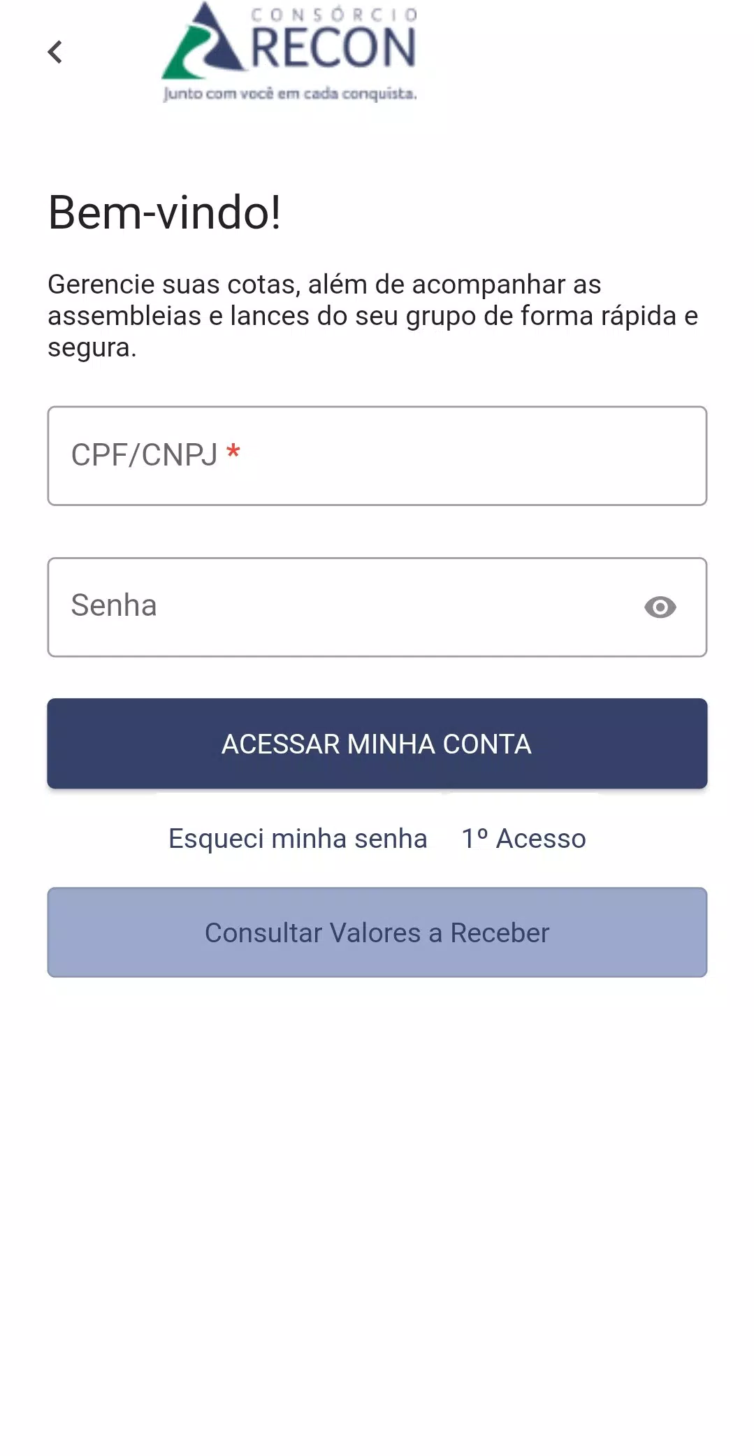 Meu Consórcio Recon Screenshots