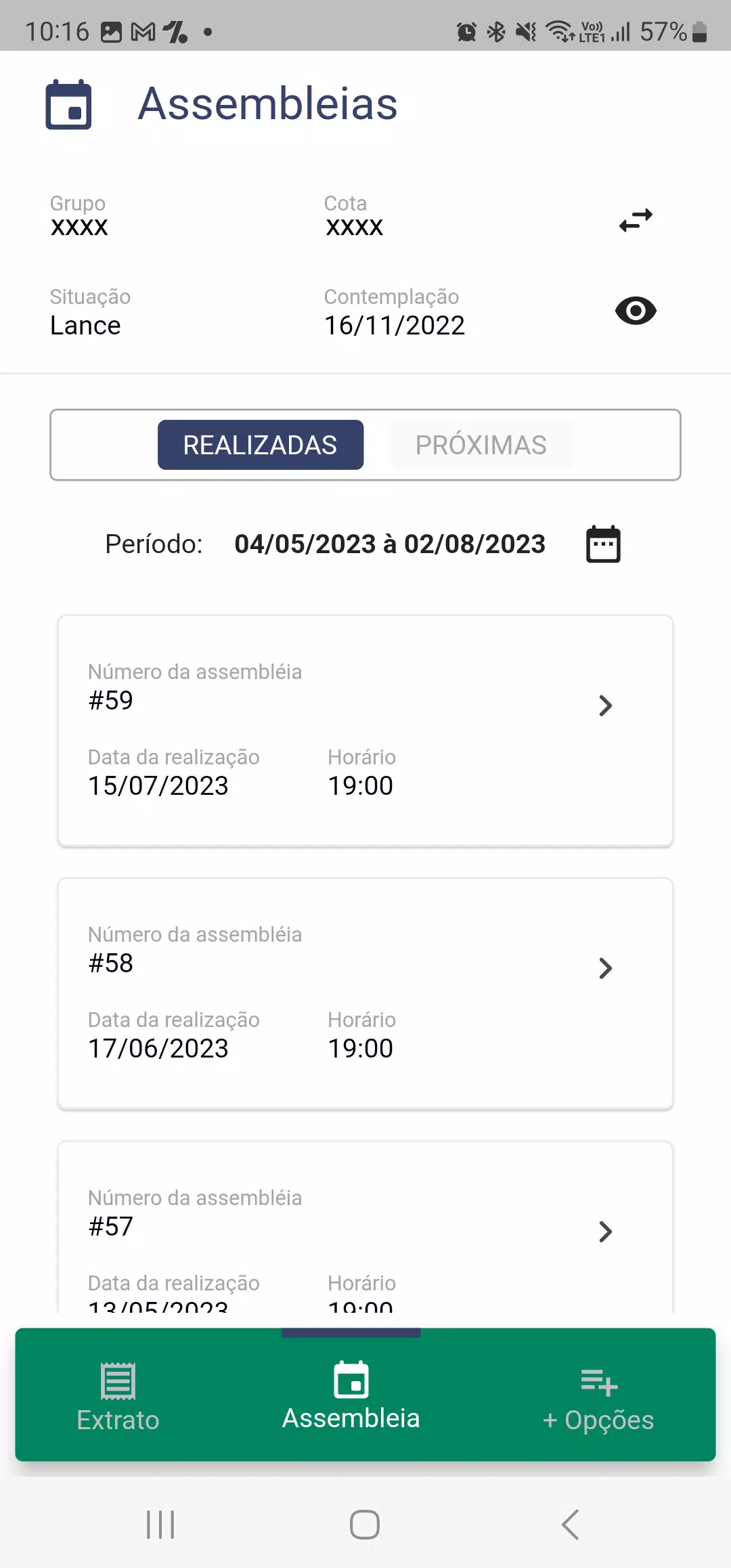 Meu Consórcio Recon Screenshots