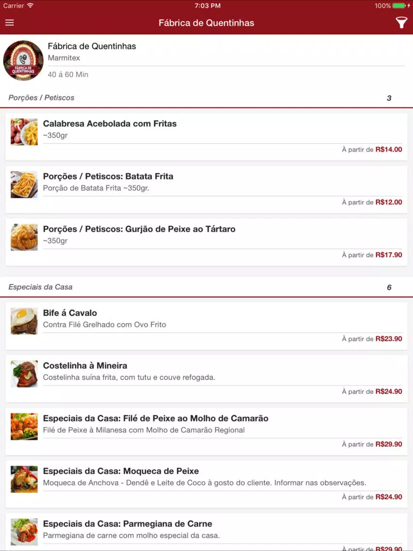 Fábrica de Quentinhas iPad Screenshots