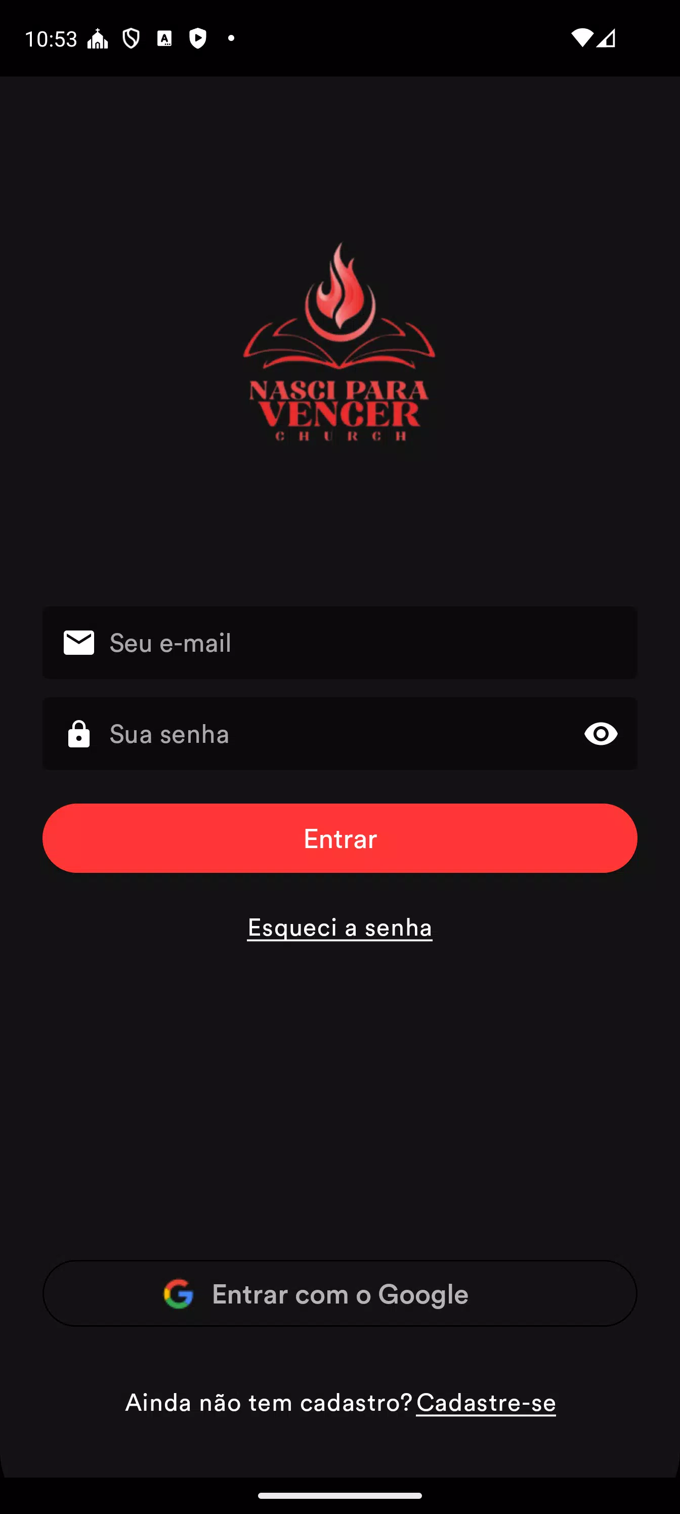 Capturas de tela do NPV CHURCH NASCI PARA VENCER