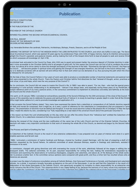 Catechism of the Catholic iPad Screenshots