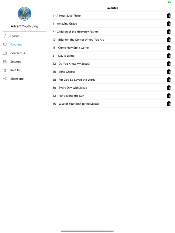 Advent Youth Sing Hymns iPad Screenshots