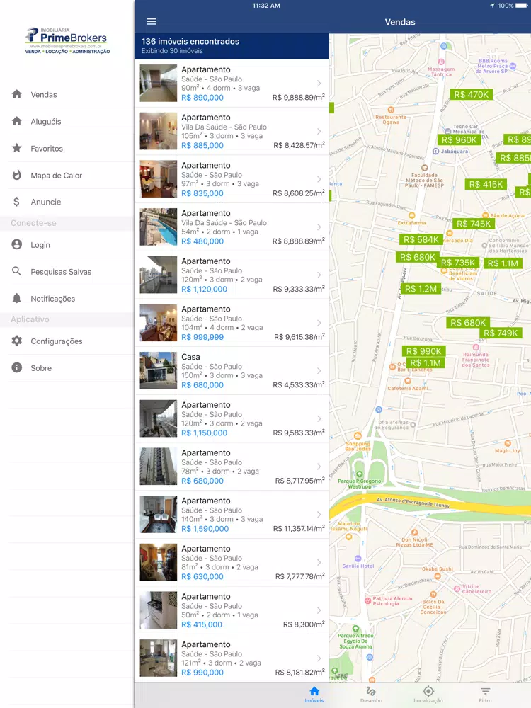 Скриншоты Imobiliária Prime Brokers iPad