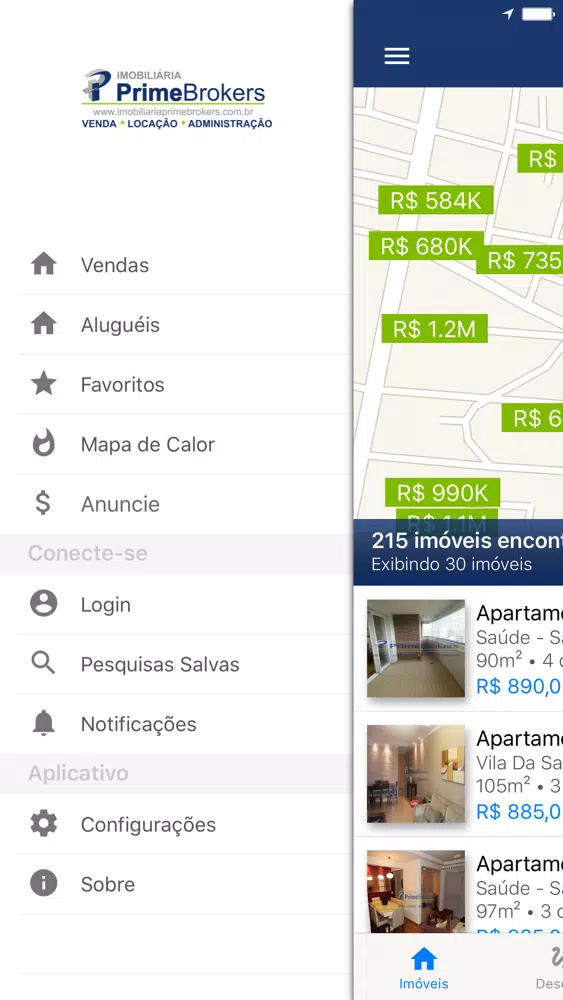 Скриншоты Imobiliária Prime Brokers