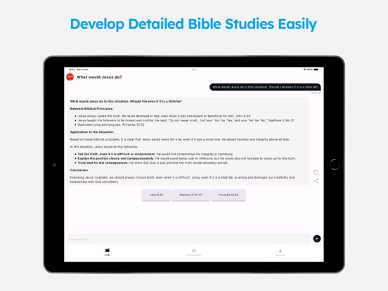 Bible A.I. iPad Screenshots