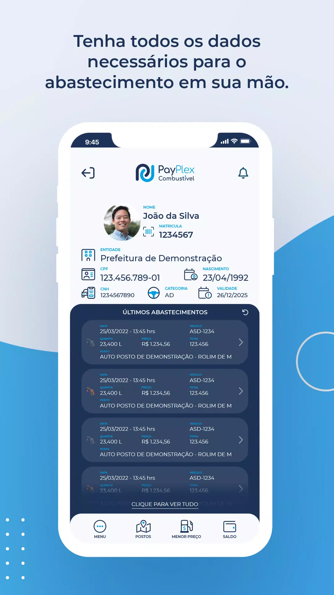 Capturas de pantalla de PayPlex Combustível