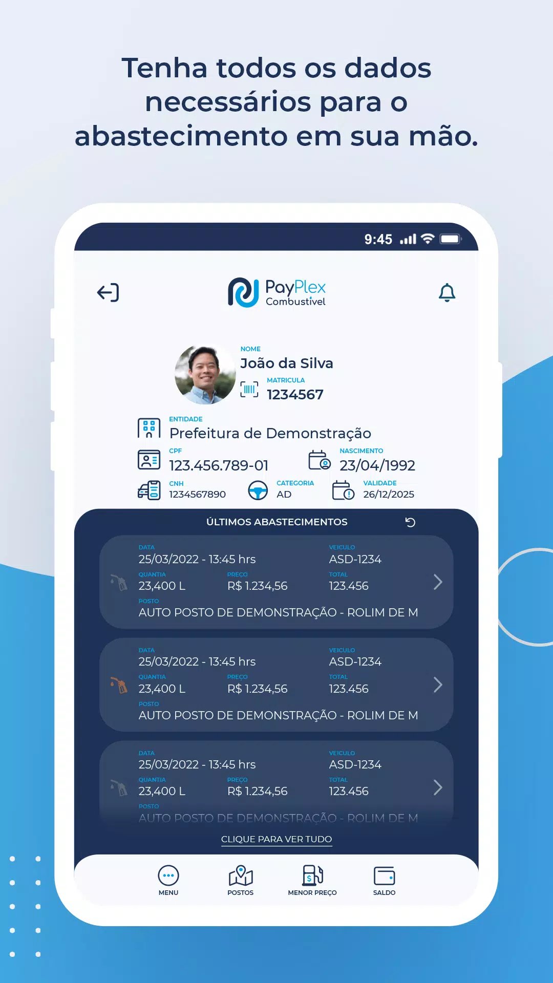 Capturas de pantalla de PayPlex Combustível