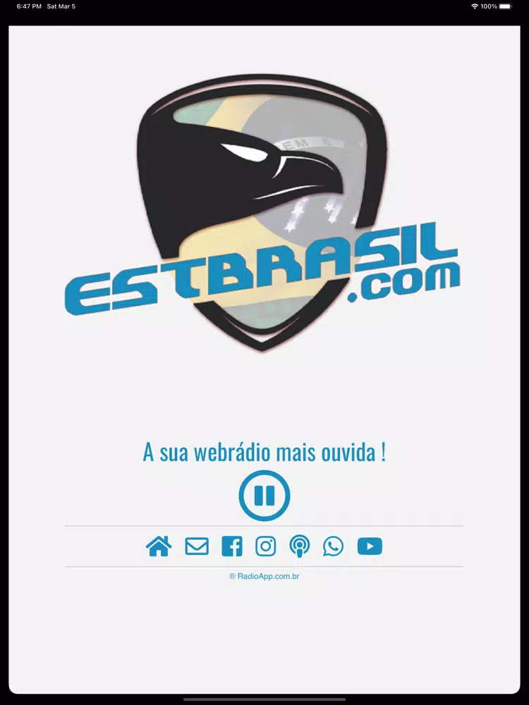 Webrádio ESTBRASIL iPad Screenshots