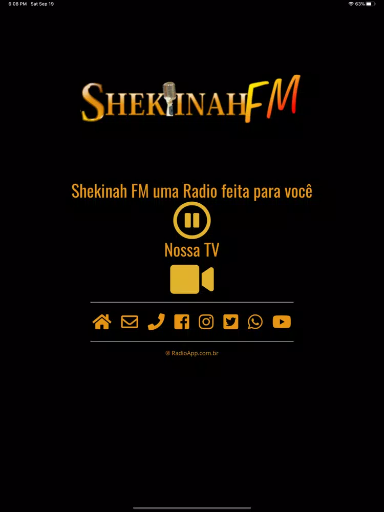 Web Radio Shekinah FM iPad Screenshots