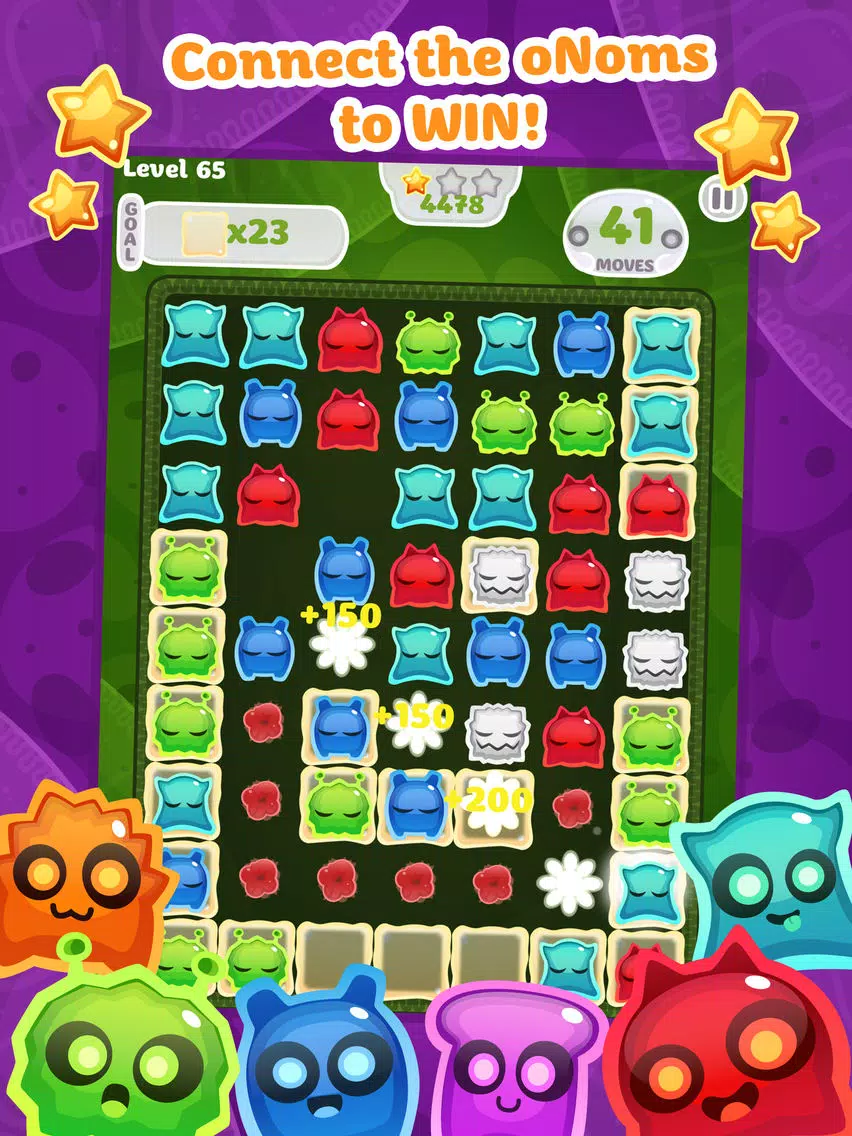 oNomons Journey - Puzzle Matching Adventure Game with Jelly Monsters iPad Screenshots