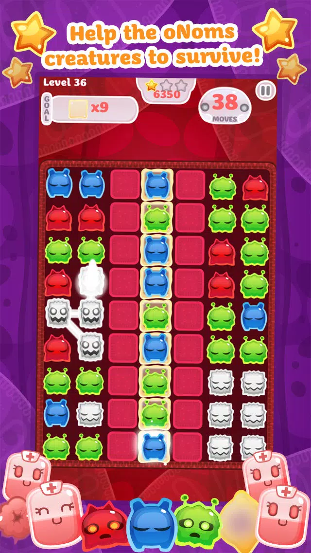 oNomons Journey - Puzzle Matching Adventure Game with Jelly Monsters Screenshots