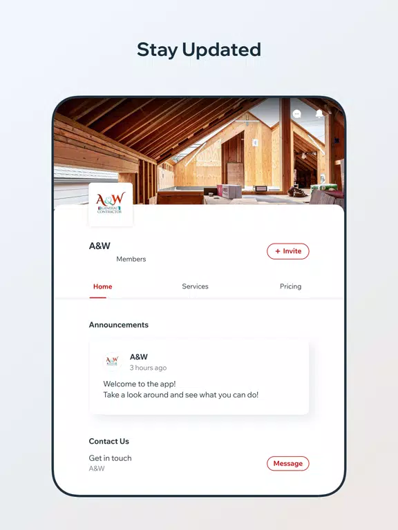 A&W General Contractor LLC iPad Screenshots