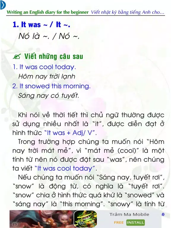 Viết nhật ký bằng tiếng Anh iPad Screenshots