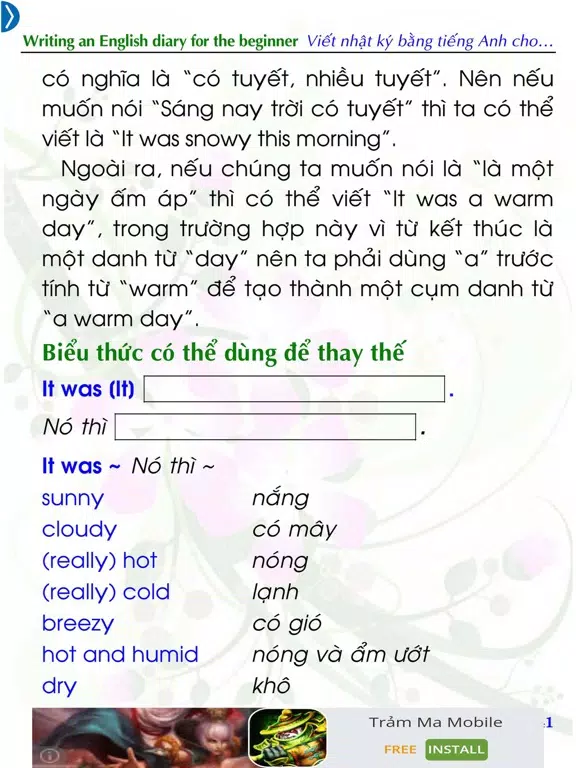 Viết nhật ký bằng tiếng Anh iPad Screenshots