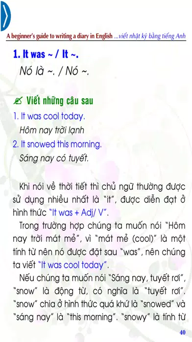 Viết nhật ký bằng tiếng Anh Screenshots