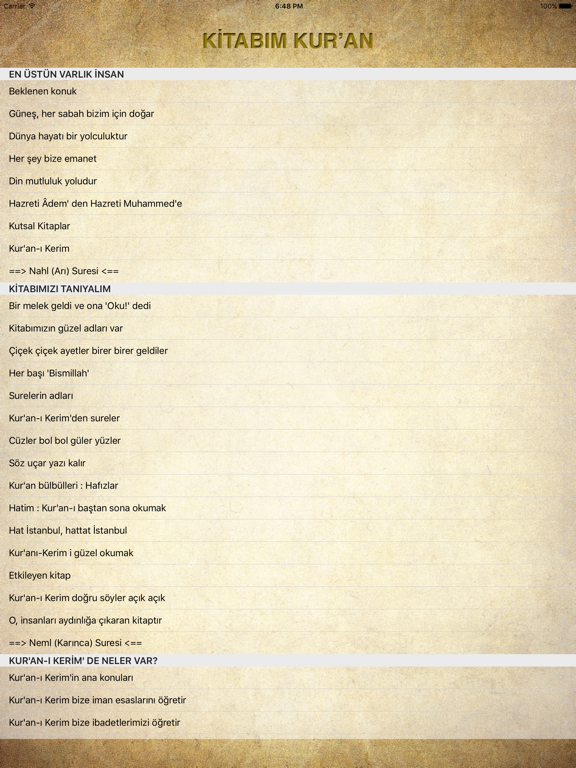 Kitabım Kur'an iPad Screenshots