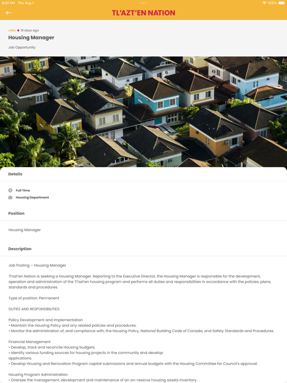 Tl'azt'en Nation iPad Screenshots