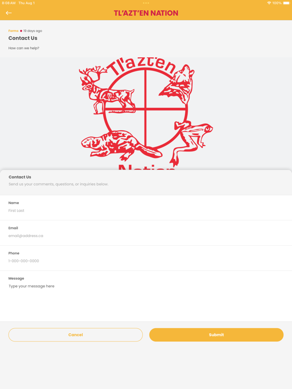 Tl'azt'en Nation iPad Screenshots