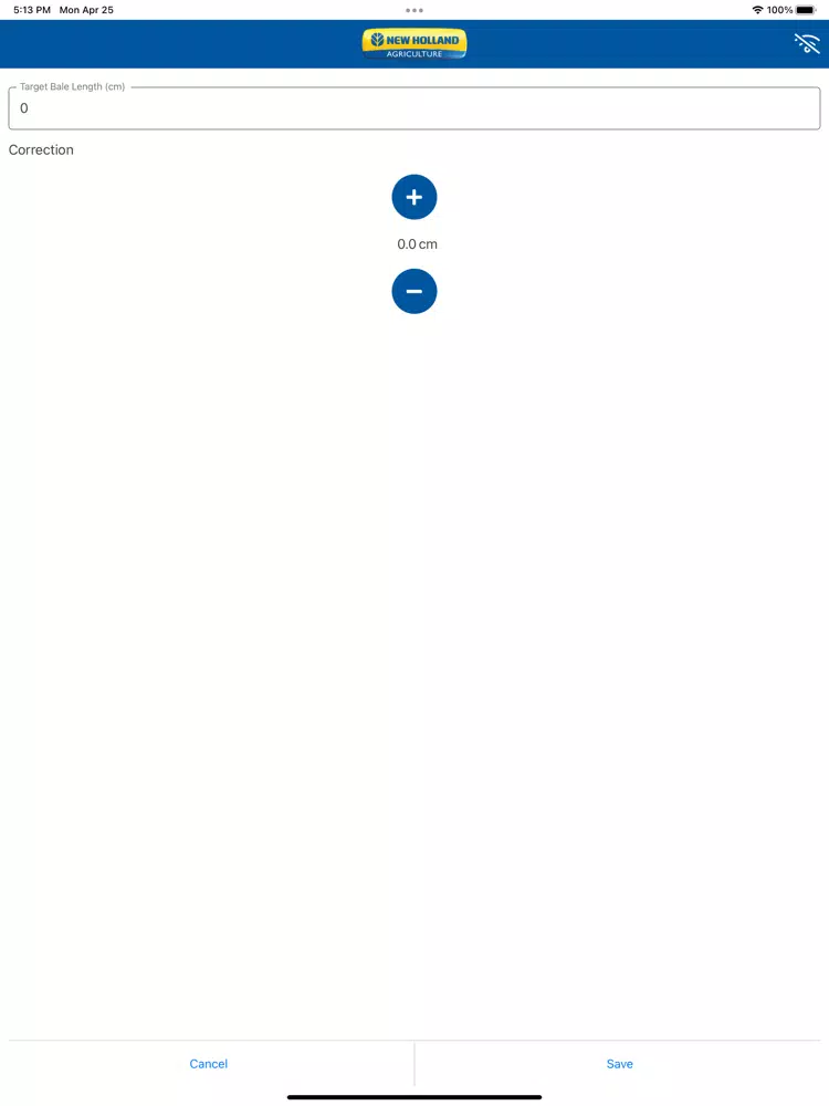 Electronic Bale Length Control iPad Screenshots