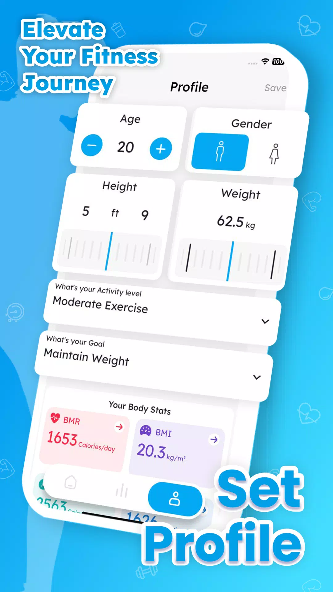 Calculate BMI - BMR Calculator Screenshots