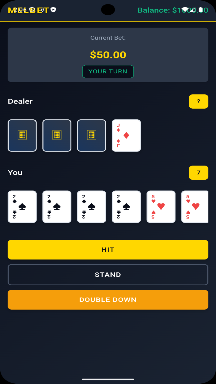 Ảnh chụp màn hình của MELBET