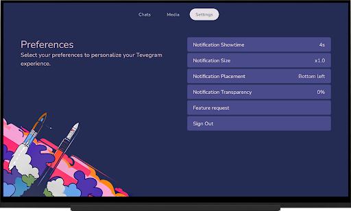 Tevegram : Telegram for TV Screenshots