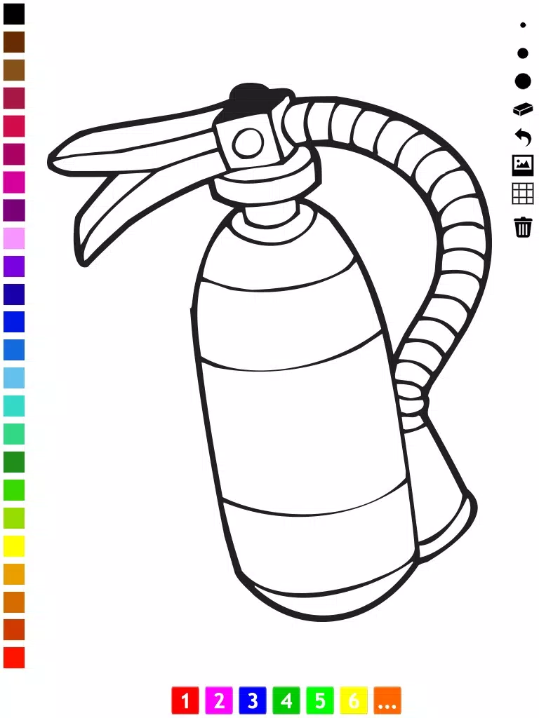 Firefighter Coloring Book for Children: Learn to color firemen, firefighters and fire-equipment iPad Screenshots