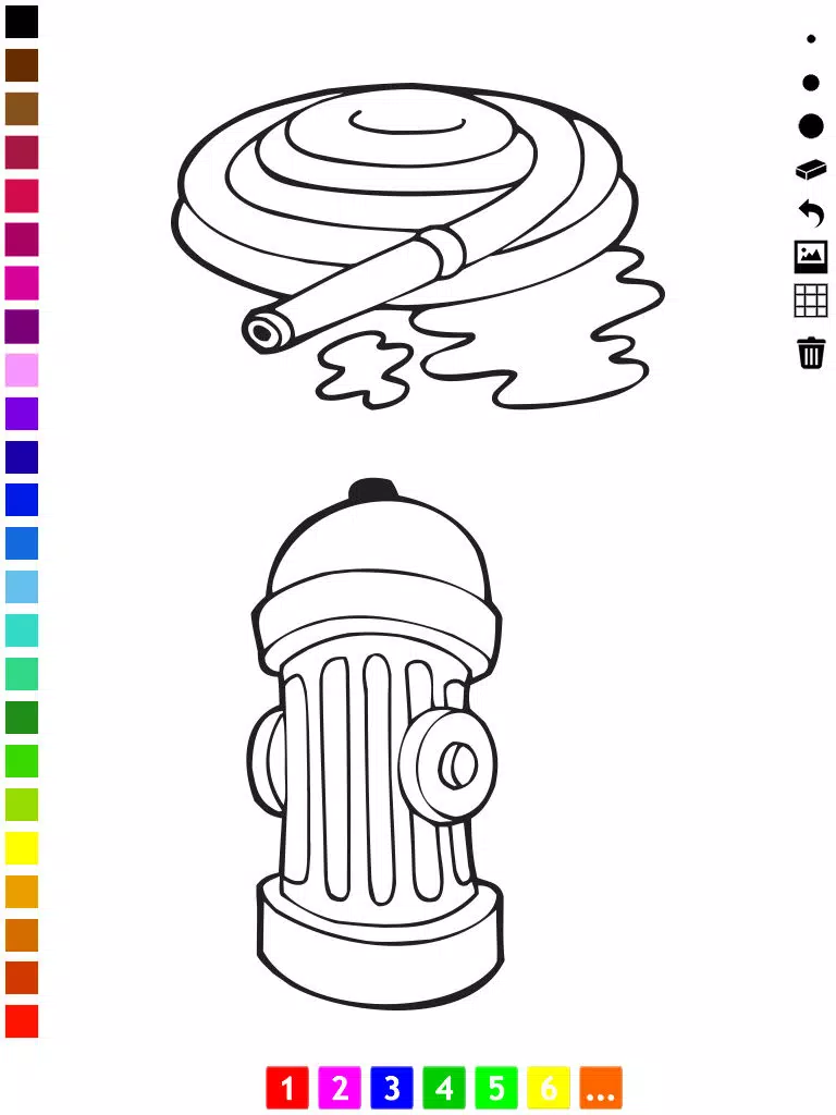 Firefighter Coloring Book for Children: Learn to color firemen, firefighters and fire-equipment iPad Screenshots