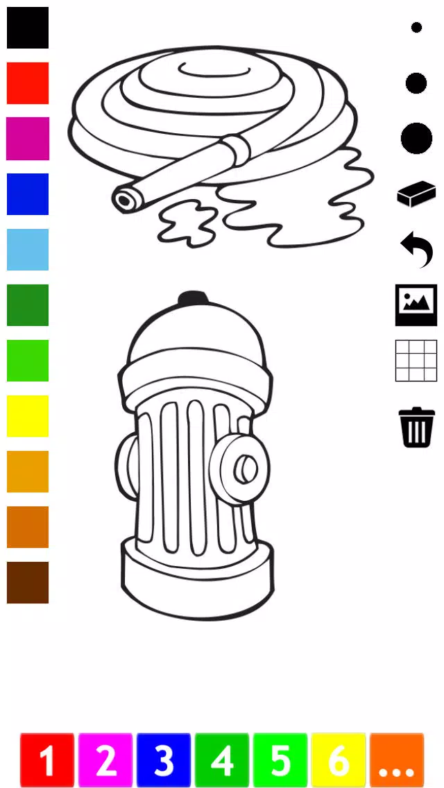 Firefighter Coloring Book for Children: Learn to color firemen, firefighters and fire-equipment Screenshots