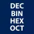 BaseConverter DEC/BIN/HEX/OCT