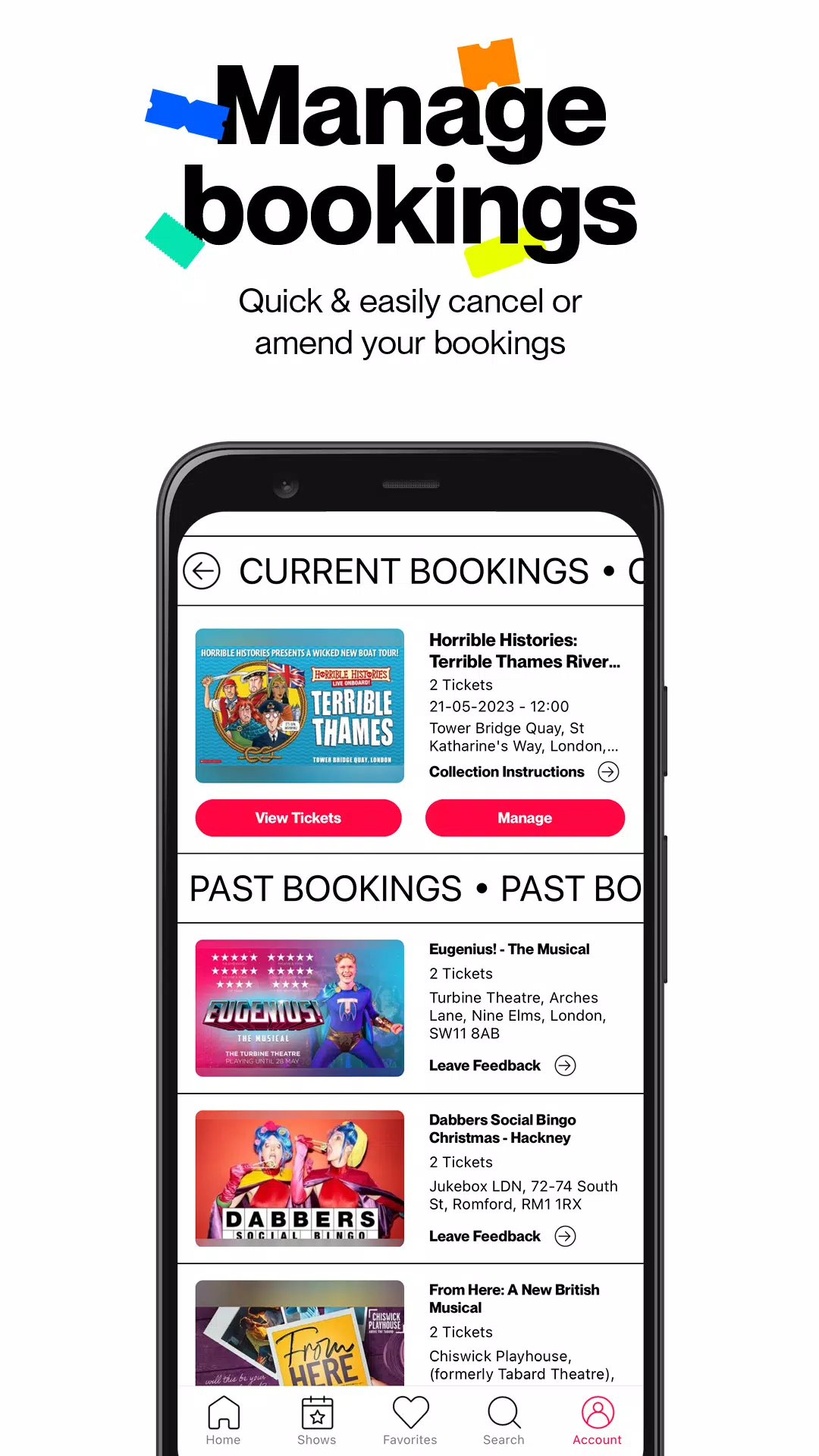 Central Tickets - Member App Screenshots