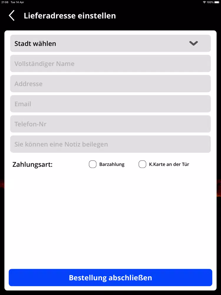 Konak Food Winterthur iPad Screenshots