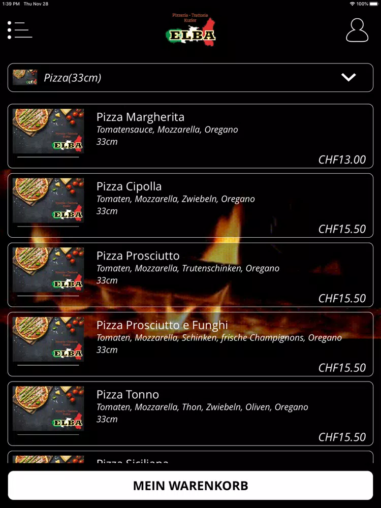 Pizza Kurier Trattoria Elba iPad Screenshots