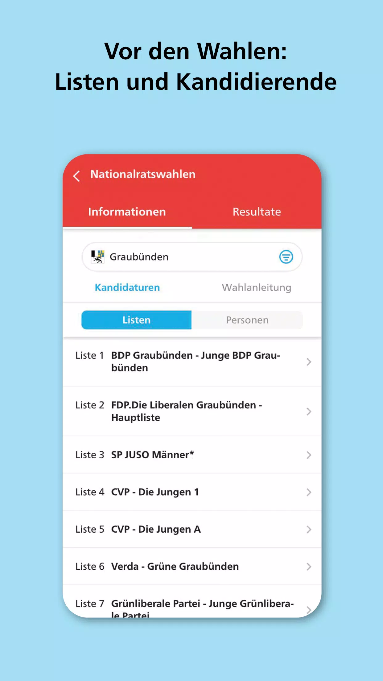 VoteInfo Screenshots