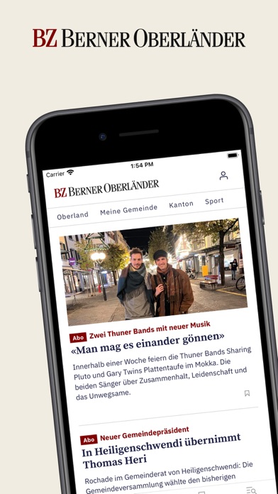 Captures d'écran de BZ Berner Oberländer