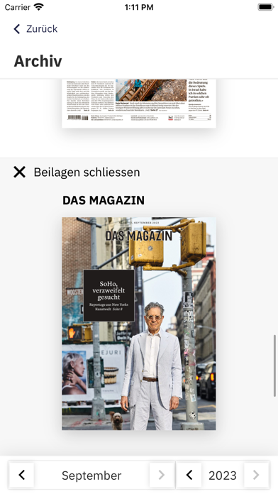 Capturas de pantalla de Basler Zeitung E-Paper