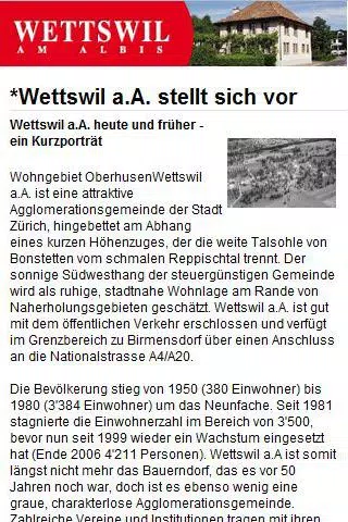 Wettswil am Albis Ekran Görüntüleri