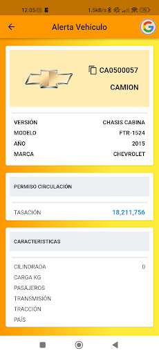 Alerta Vehículo Screenshots