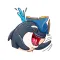 Pirate Shark Fun Emoji Sticker