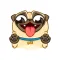 Pug Dog Emoji Funny Stickers