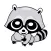 Raccoon Cute Funny Stickers