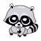 Raccoon Cute Funny Stickers